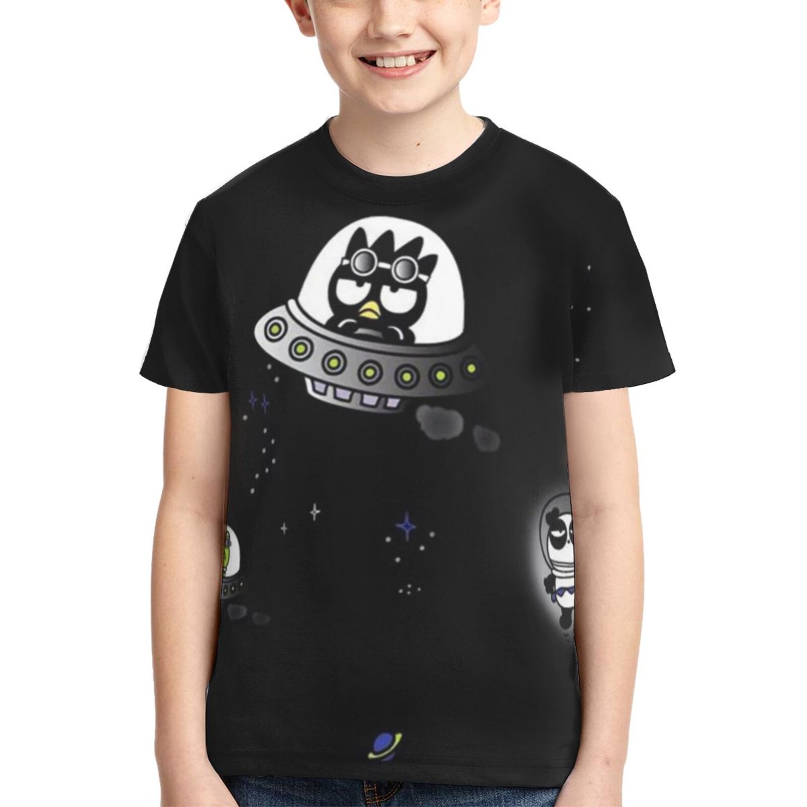 Kids Badtz Maru Shirts 3D Printing Cartoon T Shirt Casual Top Summer Short Sleeve Novelty Tee for Boys Girls